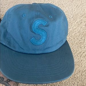 Supreme teal S logo hat